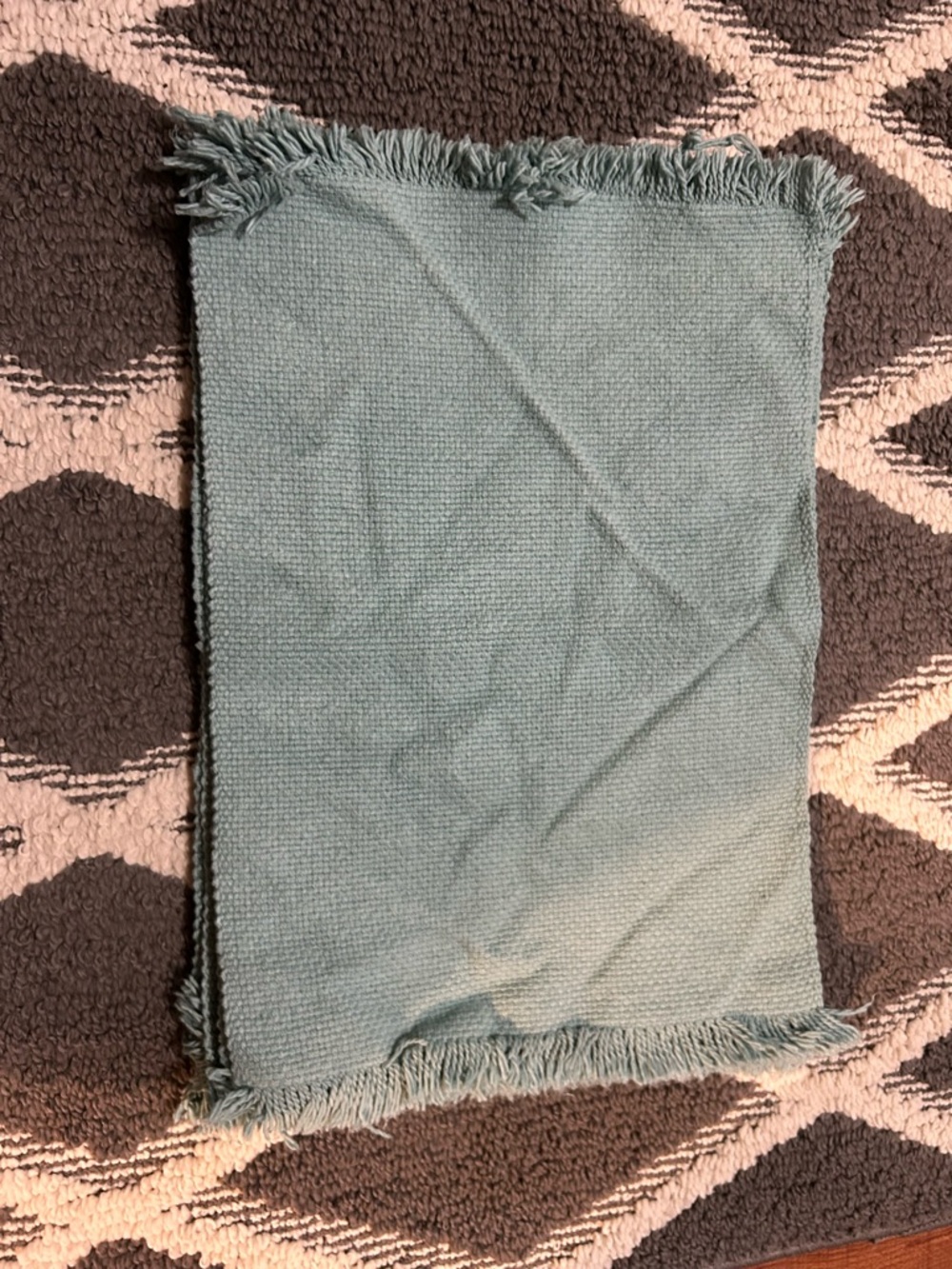 Fringed Turquoise Placemats - Set of 5